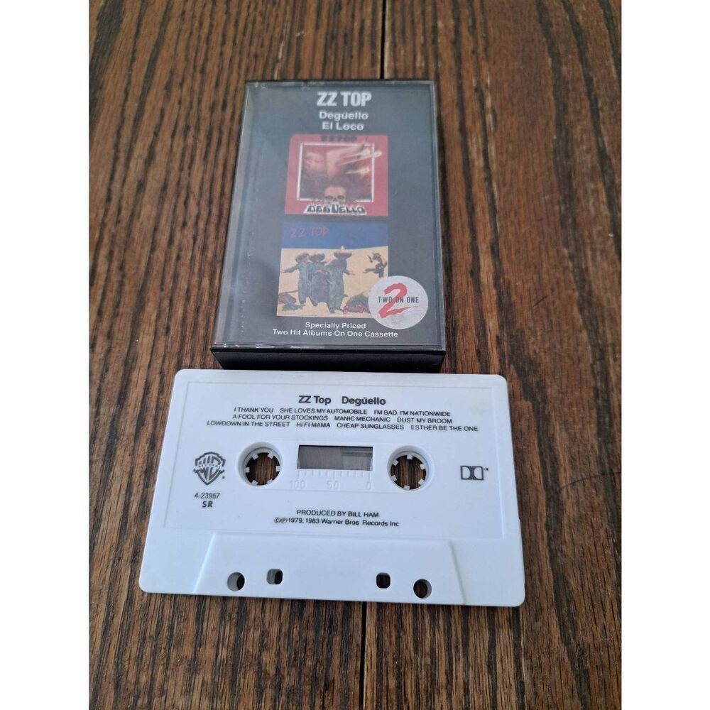 Vintage 1983 ZZ Top Deguello & El Loco Music Cassette Tape Double Feature